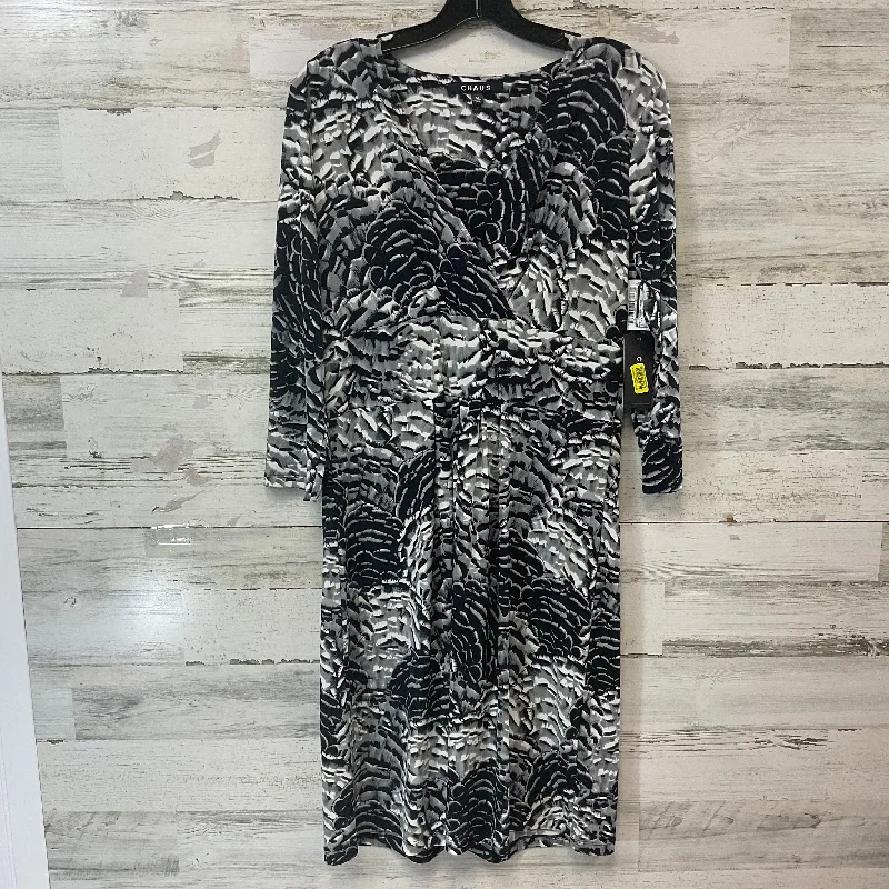 Weekend Flash Sale Dress Casual Short By Chaus In Black & Grey, Size: M
