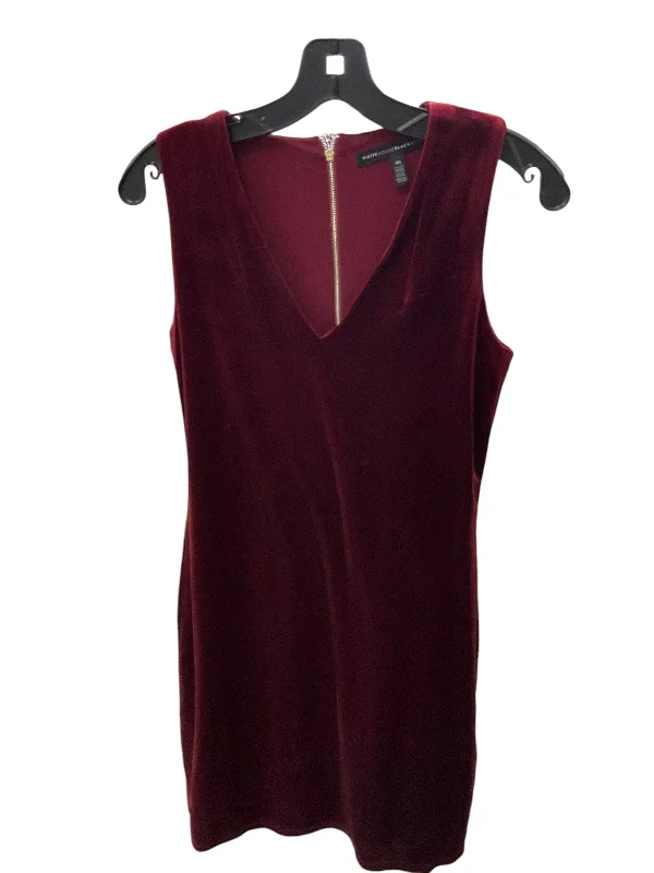 Steals and Deals Dress Party Short By White House Black Market In Maroon, Size: Xxs