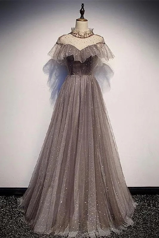 Special Price Charming Elegant Long A-line Floor Length Simple Party Prom Dresses