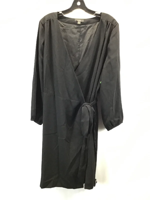 Limited Time Discount Dress Casual Midi By J. Crew In Black, Size: 18