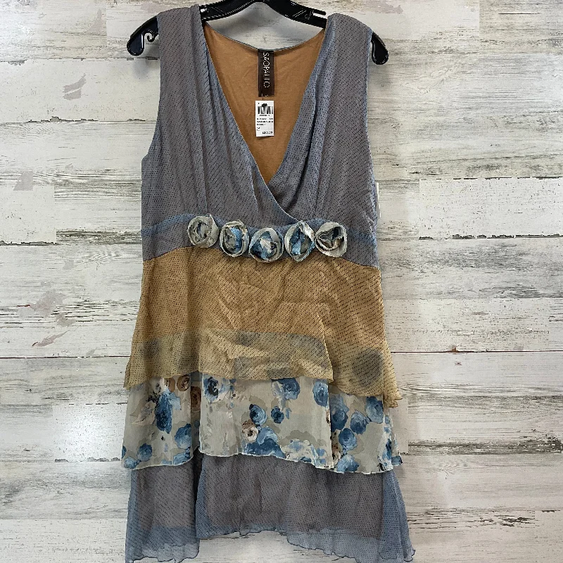 Overstock Dress Casual Short By Clothes Mentor In Grey, Size: L