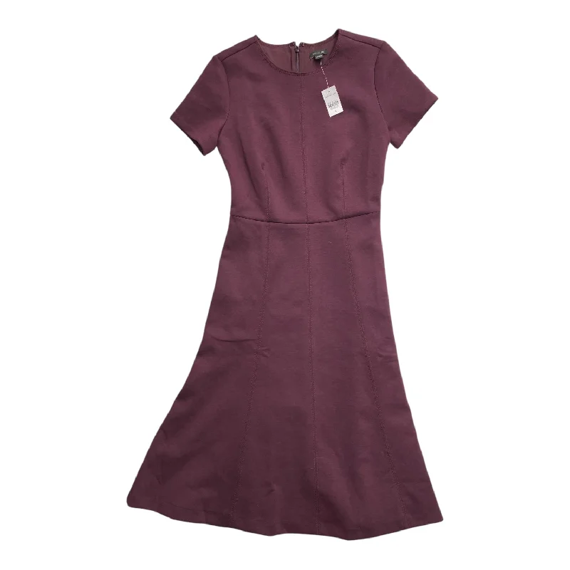Exclusive Preview Dress Casual Midi By Ann Taylor In Plum, Size: 0
