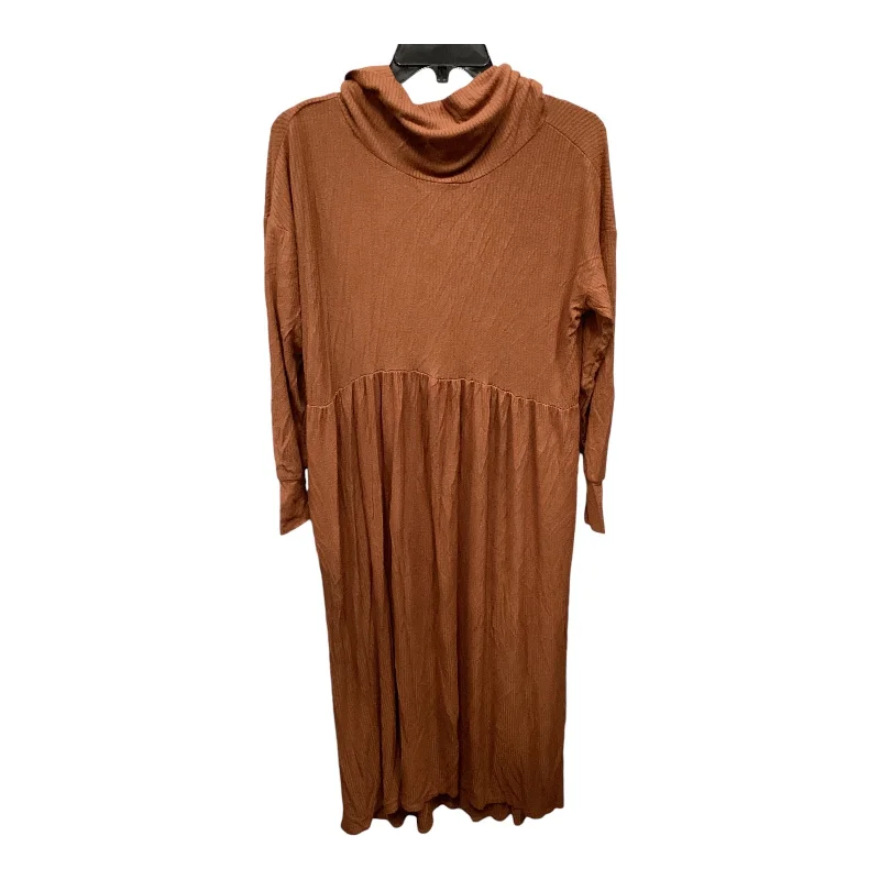 Overstock Dress Casual Midi By Dolan Left Coast In Brown, Size: Xs