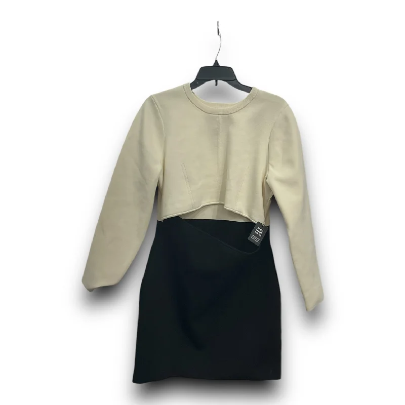 Weekend Flash Sale Dress Casual Midi By Express In Black & Cream, Size: Xl