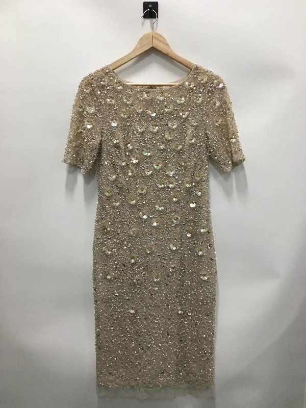 Limited Availability Dress Party Short By Adrianna Papell In Beige, Size: M