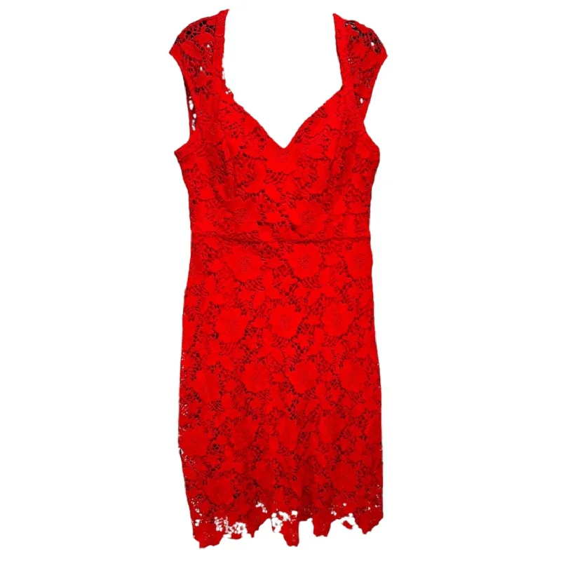 Buy More, Save More Lace Midi Dress By Guess In Red, Size: 14