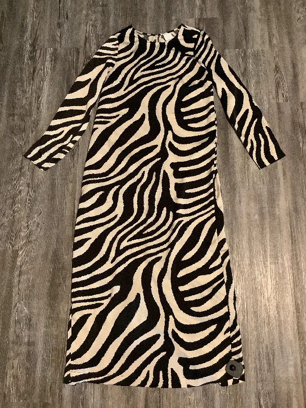 Quick Sale Dress Casual Maxi By H&m In Black & Cream, Size: Xs