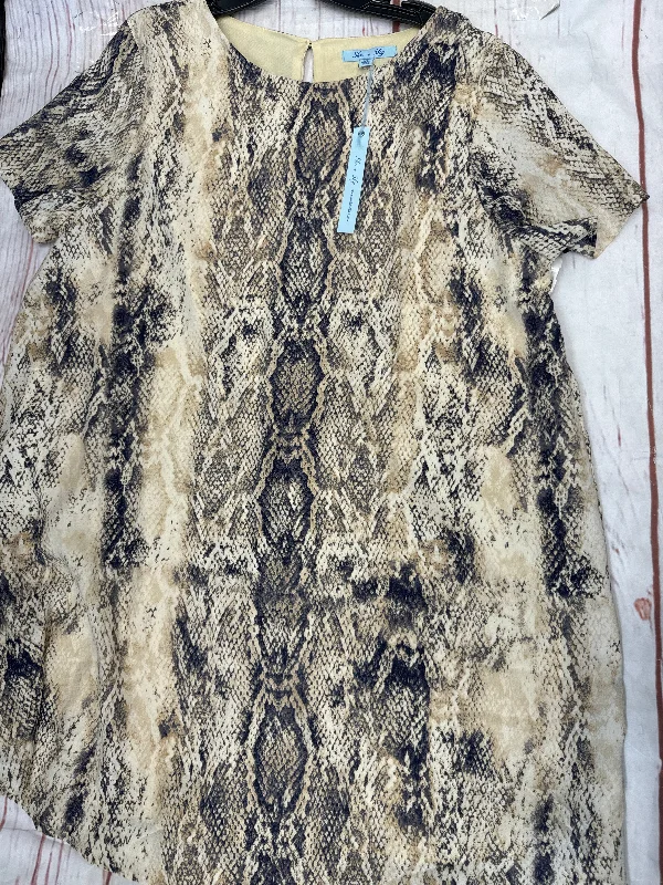 Huge Savings Dress Party Short By She + Sky In Snakeskin Print, Size: Xl