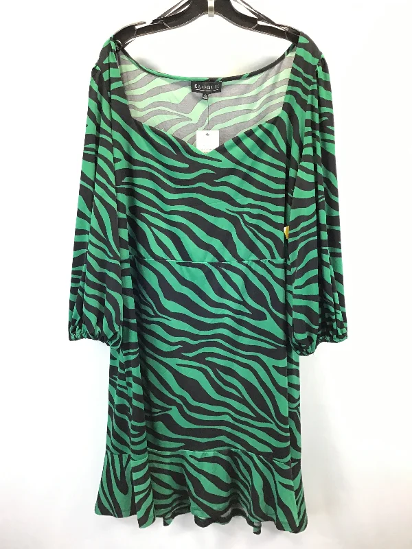 Sneak Peek Sale Dress Casual Midi By Eloquii In Zebra Print, Size: 22