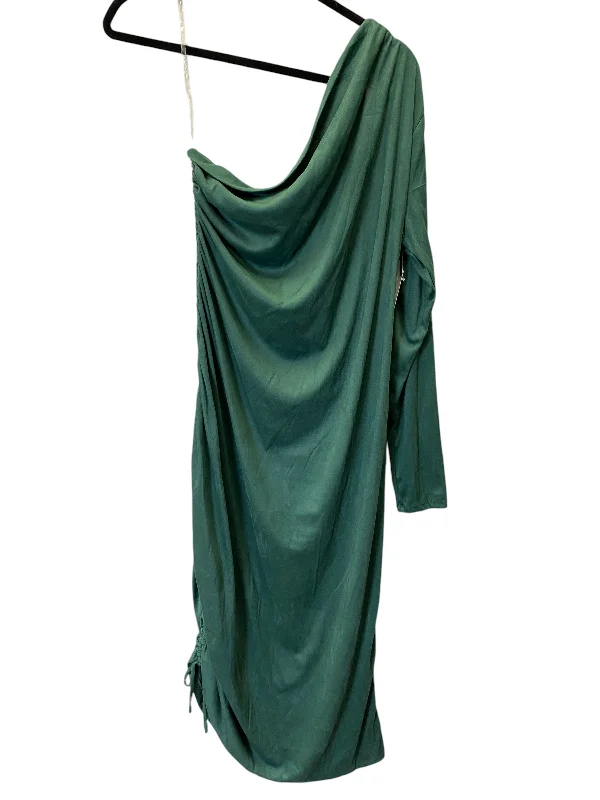 Exclusive Savings Dress Casual Midi By Fashion Nova In Green, Size: 2x
