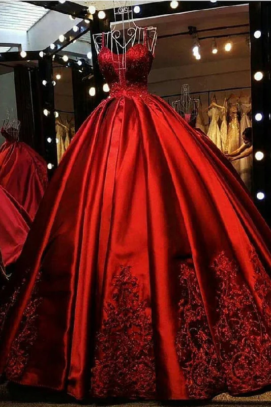 Super Savings Gorgeous Spaghetti Straps Sweetheart With Lace Appliques Ball Gown Prom Dresses Super Savings Gorgeous Spaghetti Straps Sweetheart With Lace Appliques Ball Gown Prom Dresses