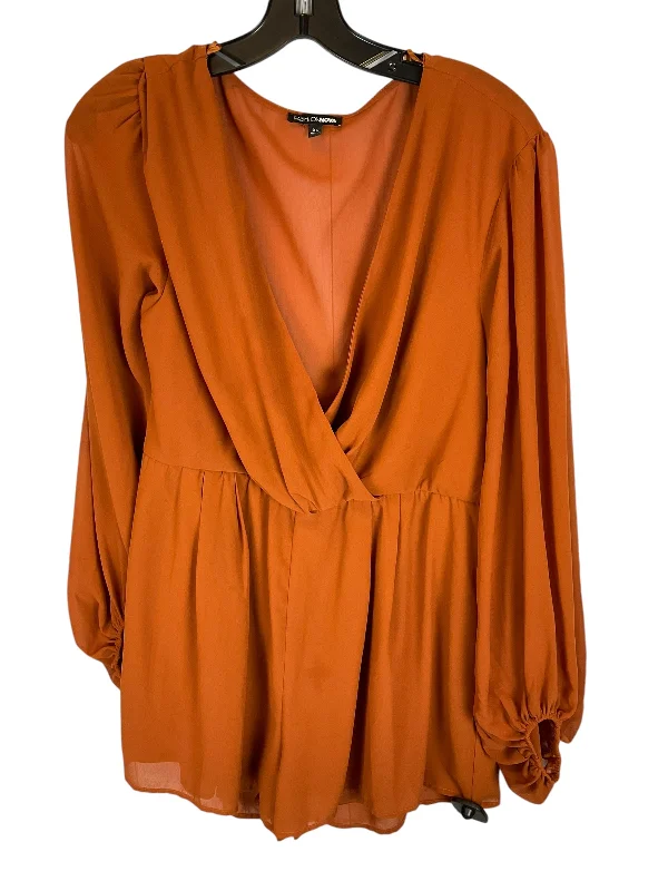Anniversary Sale Romper By Fashion Nova In Orange, Size: Xl