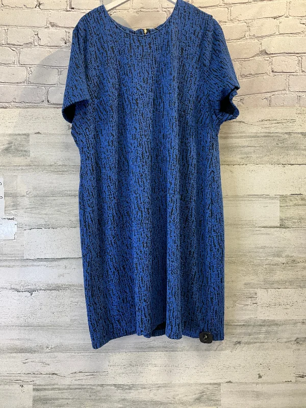 Deal Explosion Dress Casual Midi By Premise In Blue, Size: 3x