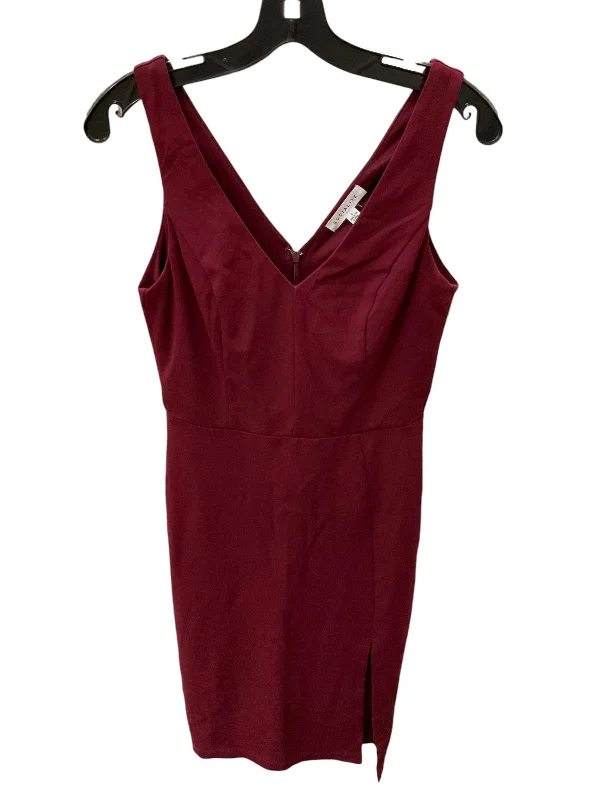 Can't Be Beat Dress Party Midi By Socialite In Maroon, Size: S