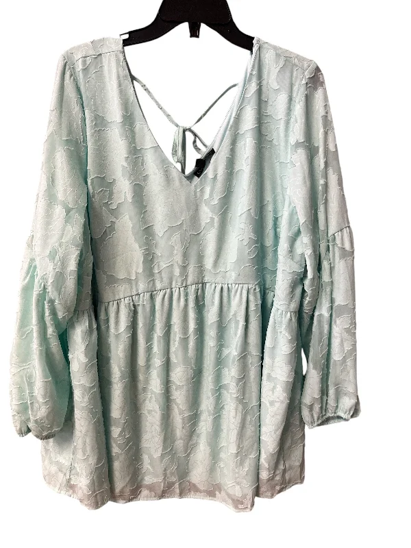 Hurry In Dress Casual Short By Lane Bryant In Blue, Size: 1x