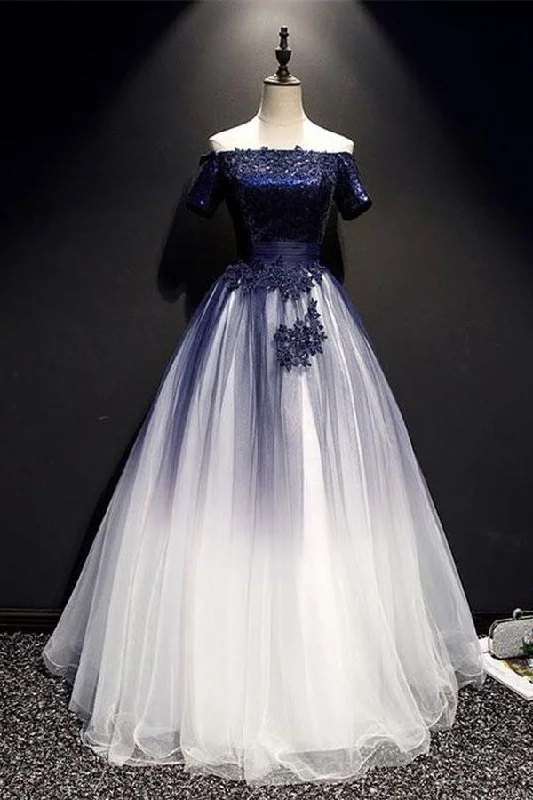 Shop and Save Modest Royal Blue Long Flowy Evening Prom Dresses With Lace Appliques Shop and Save Modest Royal Blue Long Flowy Evening Prom Dresses With Lace Appliques