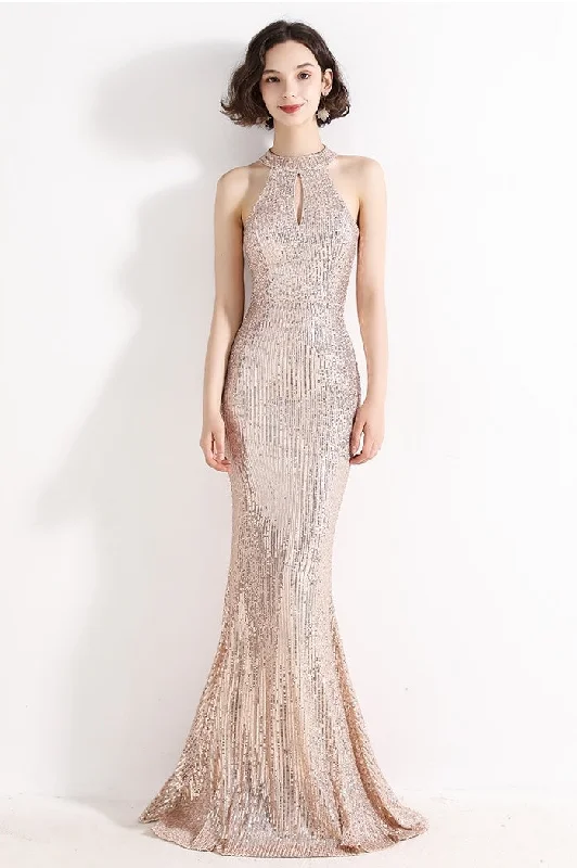 Bargain Blast New Arrival Zipper Back Mermaid Sequins Long Party Prom Dresses