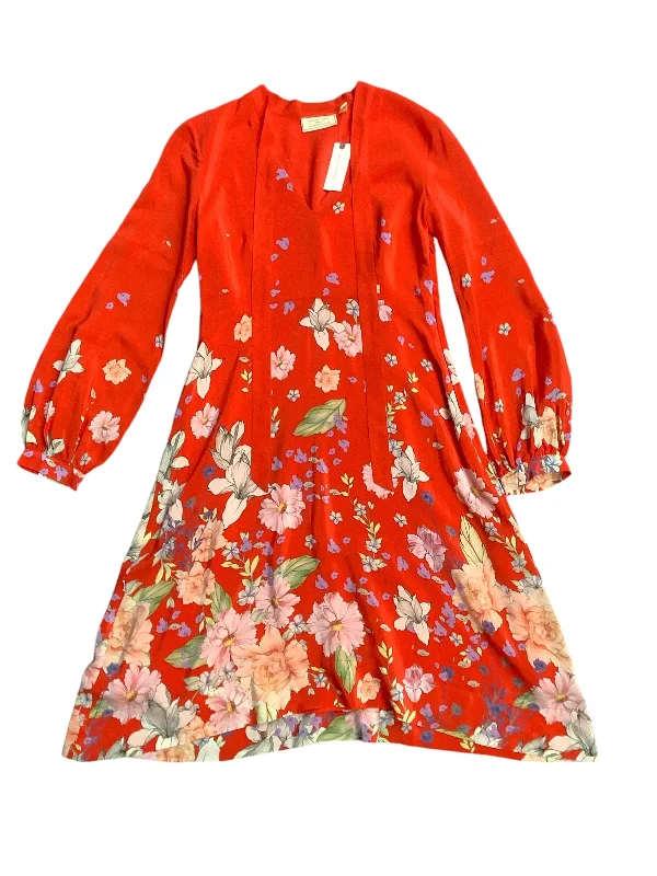 Price Fest Dress Party Midi By Anthropologie In Orange, Size: 4