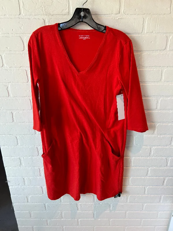Buy Now Dress Casual Midi By Eileen Fisher In Orange, Size: Xs