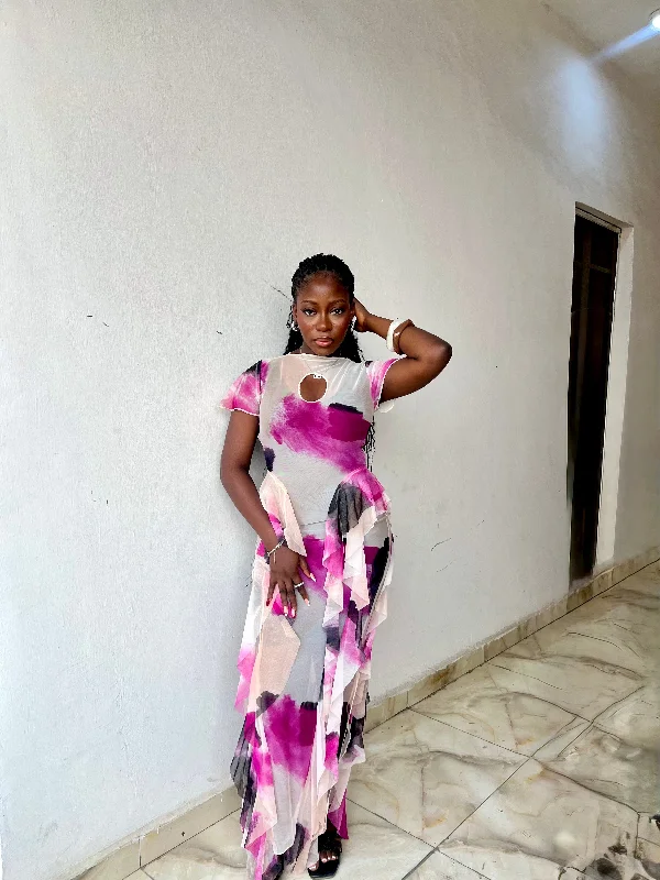 Factory Direct Sale Amira Dress - White mixed print