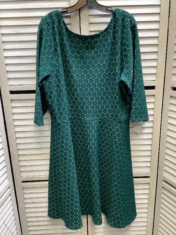 Weekend Special Dress Casual Short By Leota In Green, Size: 2x