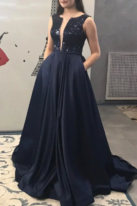 Today's Special Formal A-line Long Elegant Prom Dresses With Pockets Fashion Dresses Today's Special Formal A-line Long Elegant Prom Dresses With Pockets Fashion Dresses
