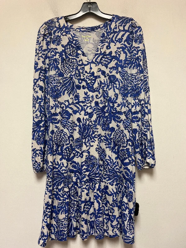 Final Clearance Dress Casual Short By Lilly Pulitzer In Blue & White, Size: Xs