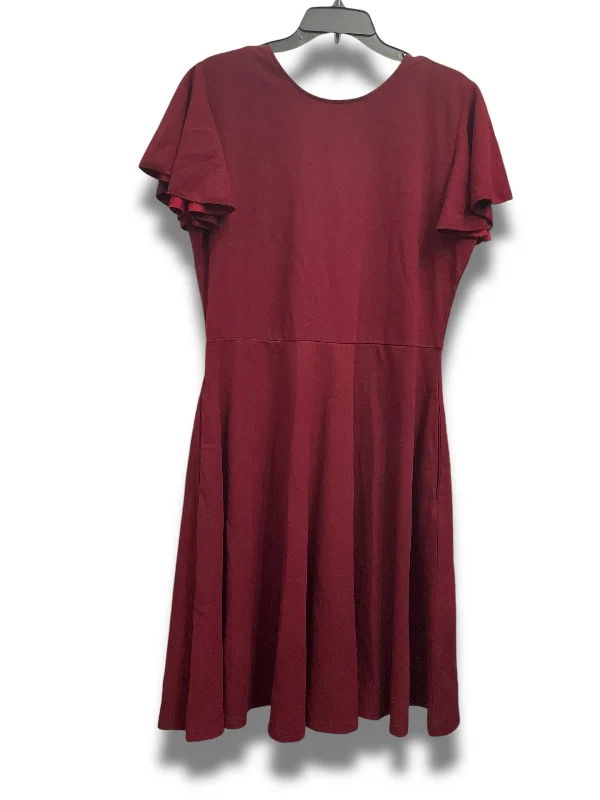 Early Access Dress Casual Short By Clothes Mentor In Red, Size: 2x