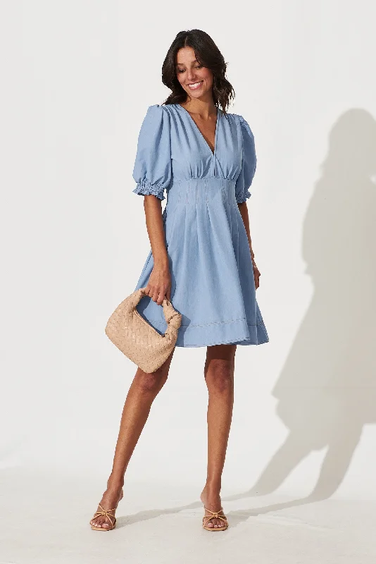 Bargain Prices Hazel Dress In Denim Blue