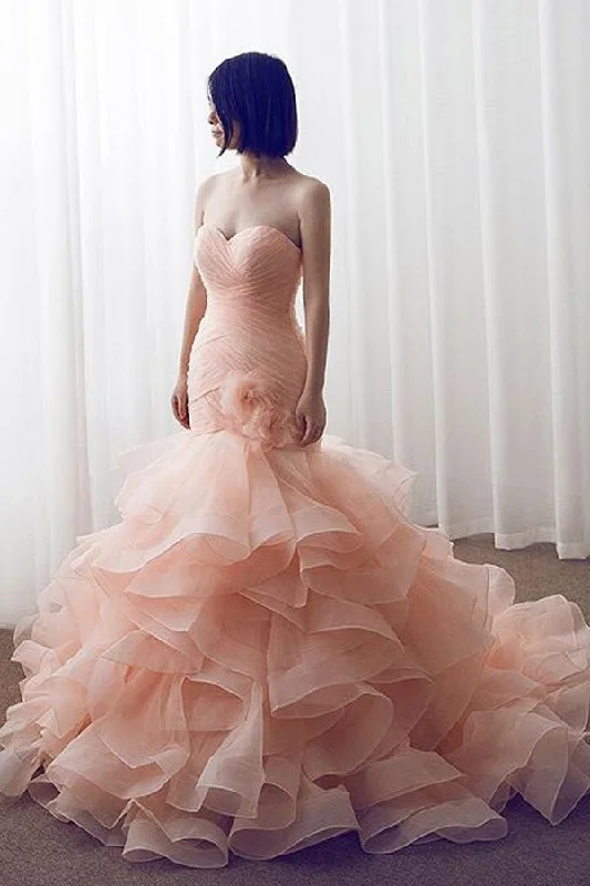 Weekend Flash Sale Mermaid Court Train Sweetheart Sleeveless Ruffles Lace Up Wedding Dresses Weekend Flash Sale Mermaid Court Train Sweetheart Sleeveless Ruffles Lace Up Wedding Dresses