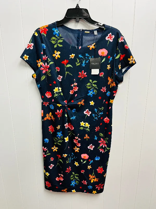 Final Clearance Dress Casual Short By T Tahari In Blue & Red, Size: 14