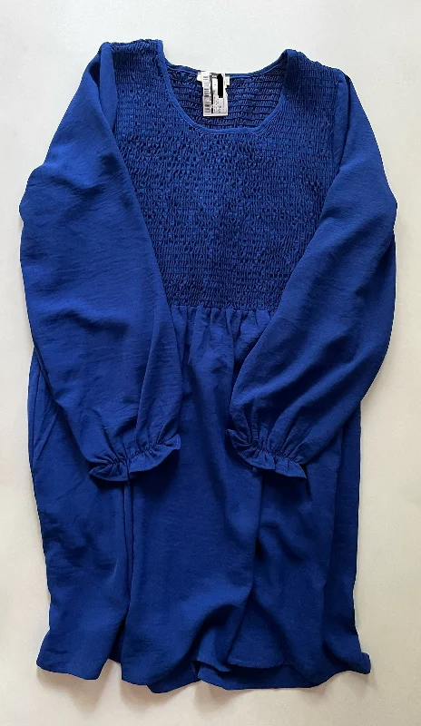 Today’s Deal Dress Casual Midi By Cotton Bleu In Royal Blue, Size: M