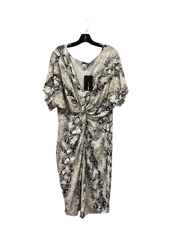 Deep Discounts Dress Work By Fashion Nova In Snakeskin Print, Size: 1x