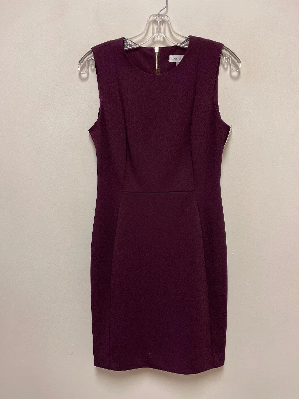 Daily Specials Dress Work By Calvin Klein In Purple, Size: S