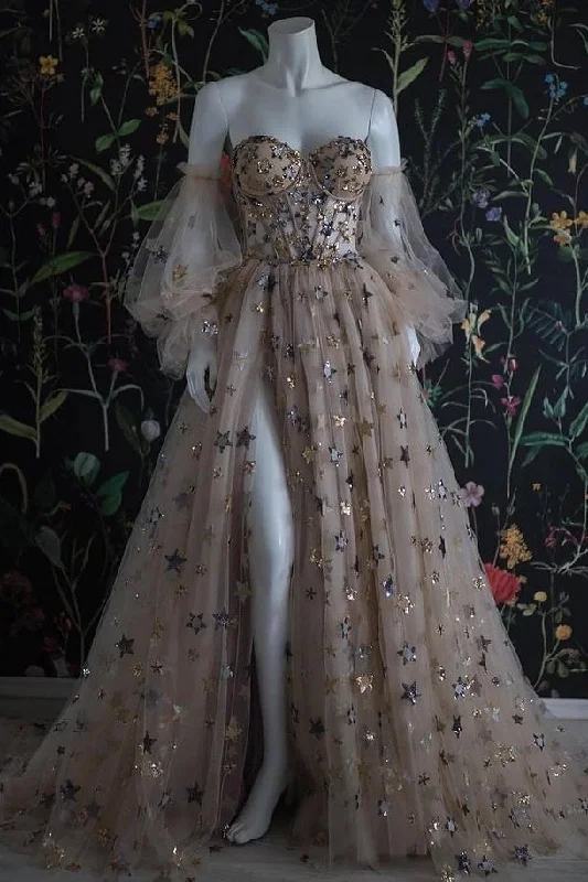 Inventory Reduction Beautiful Sequin Shiny Sweetheart Long A-line Aesthetic Prom Dresses Inventory Reduction Beautiful Sequin Shiny Sweetheart Long A-line Aesthetic Prom Dresses