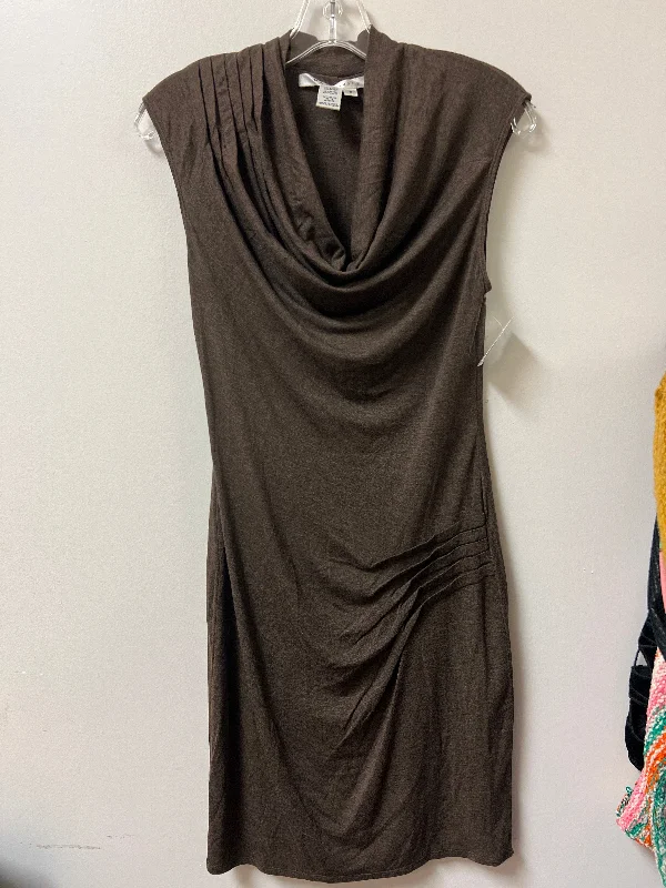 Take Advantage Dress Casual Midi By Max Studio In Brown, Size: S