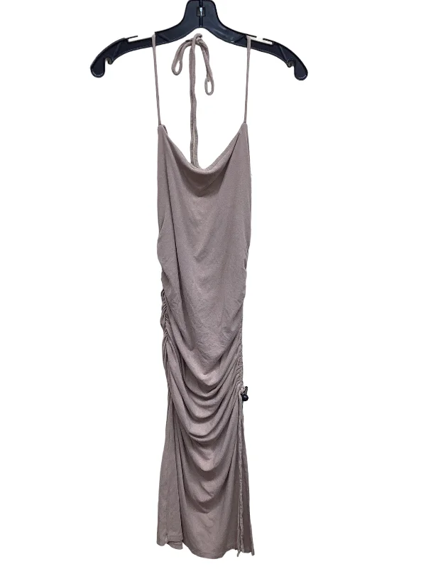 Extra Savings Dress Casual Midi By Clothes Mentor In Tan, Size: L