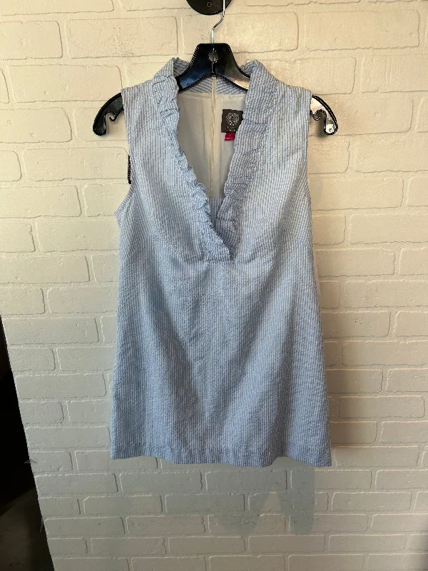 Act Fast Dress Casual Short By Vince Camuto In Blue & White, Size: M
