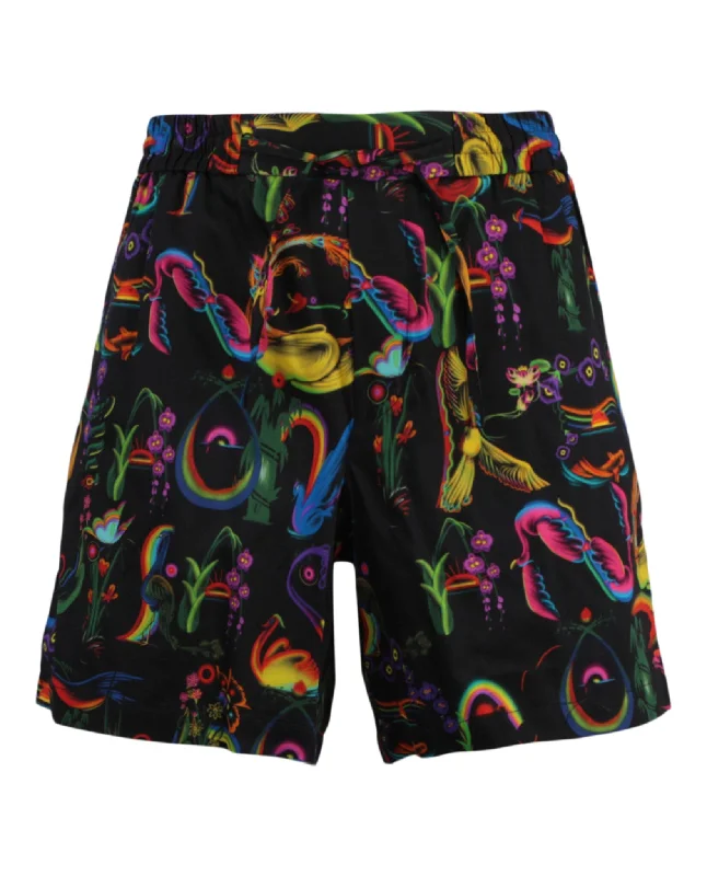 Doorbuster Deal Allover Alphabet Print Shorts