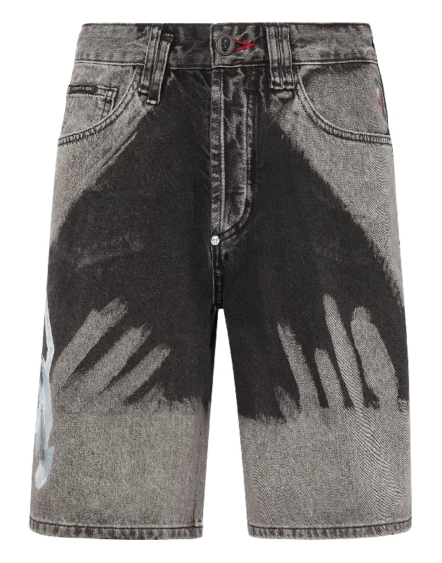 YEAR-End Clearance Denim Capri Shorts Bleached