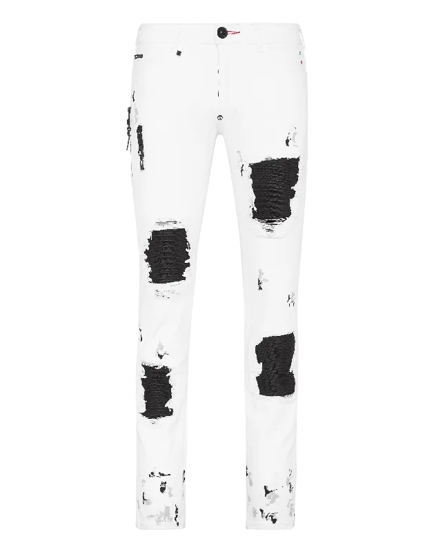 Deal of the Week Denim Trousers Biker Fit Dripping