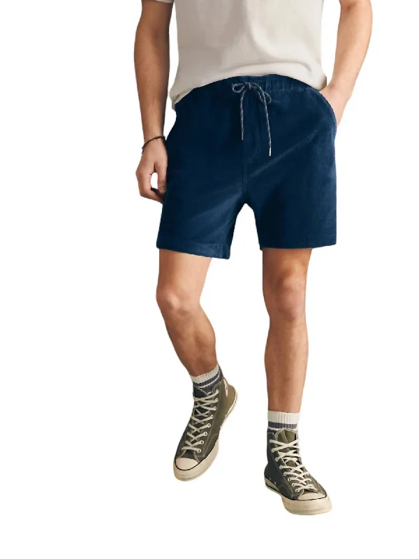 Deal of the Week Essential Italian Knit Cord Short In Spring Navy