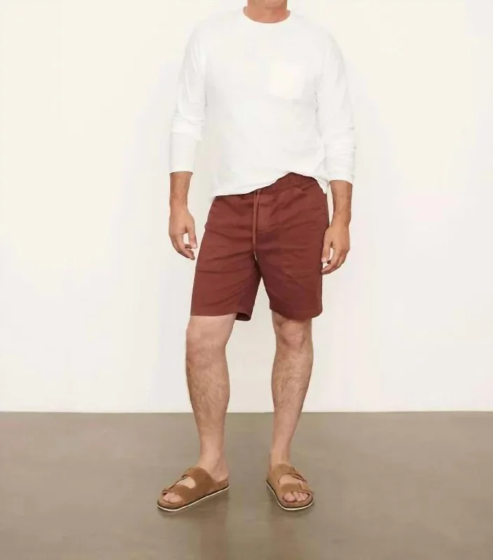 Savings Bonanza Garment Dye Canvas Short In Red