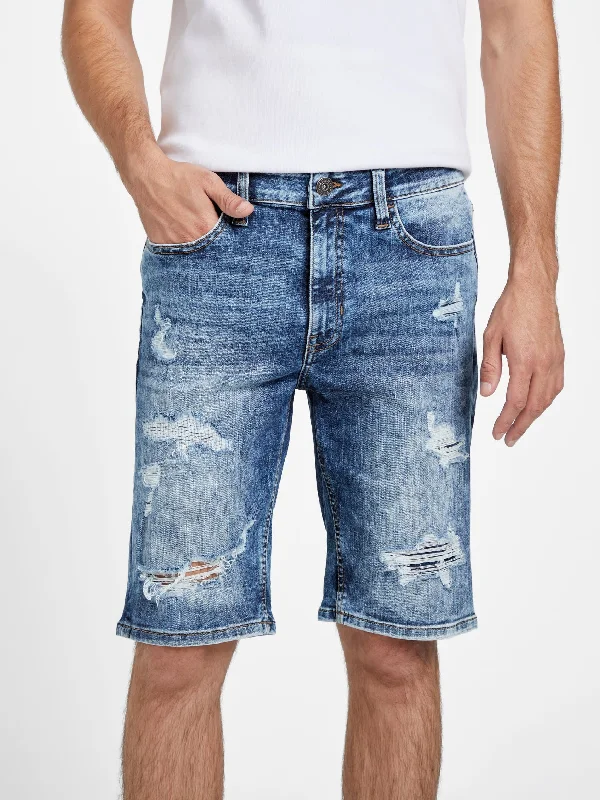 Special Promotion Jonah Rip-and-Repair Denim Shorts