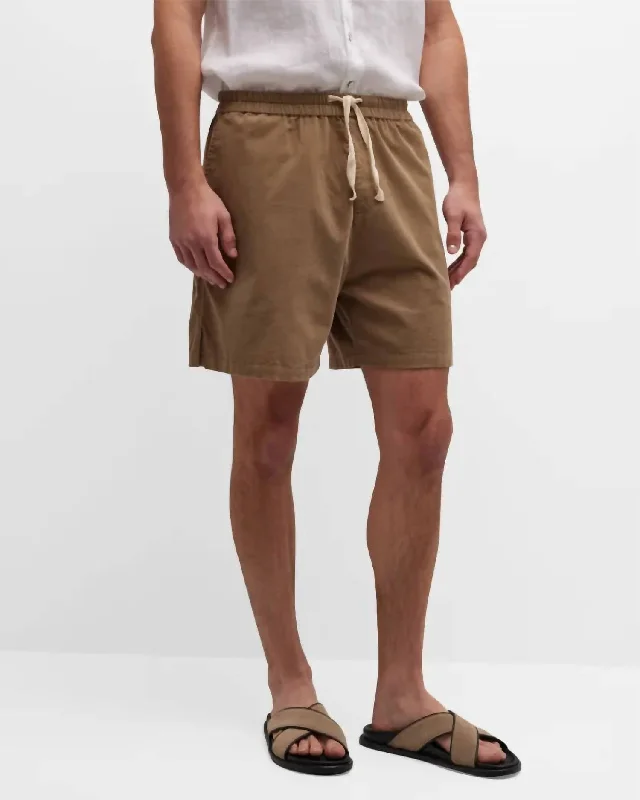 Steals and Deals Light Weight Cord Shorts In Dark Beige