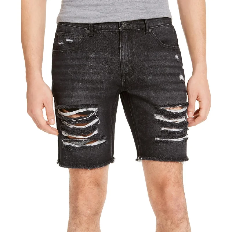 Online Specials Mens Destroyed Denim Cutoff Shorts