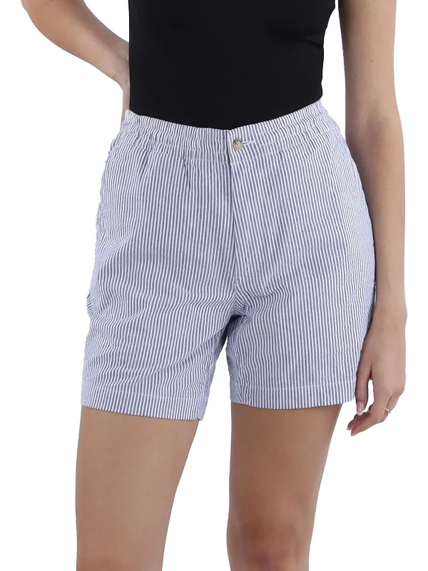 New Deals Mens Striped 5" Inseam Casual Shorts