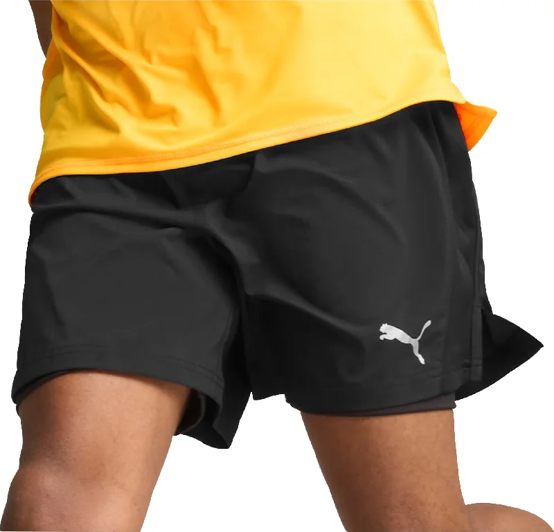 Great Deals Puma Run Favourite Velocity 2 In 1 Mens Running Shorts - Black