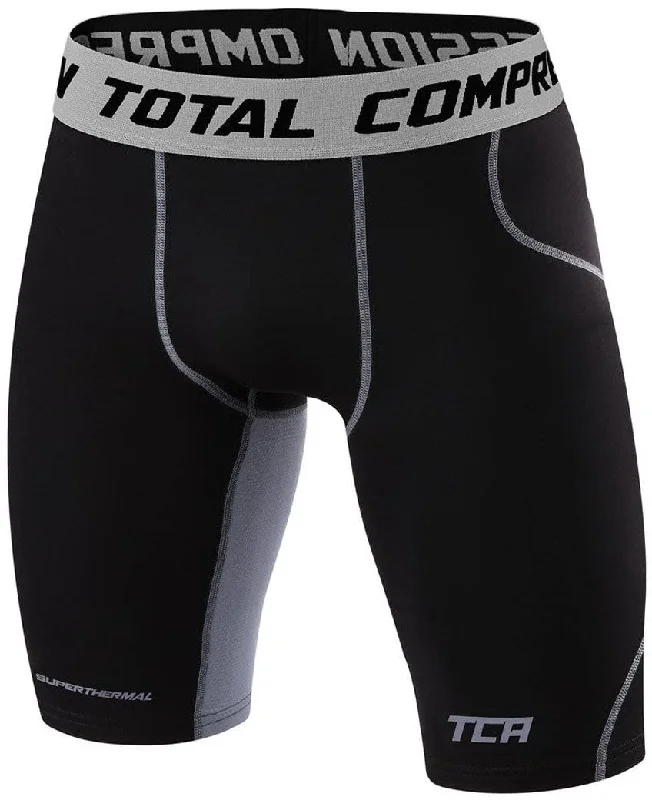 Steals and Deals TCA SuperThermal Compression Mens Short Running Tights - Black