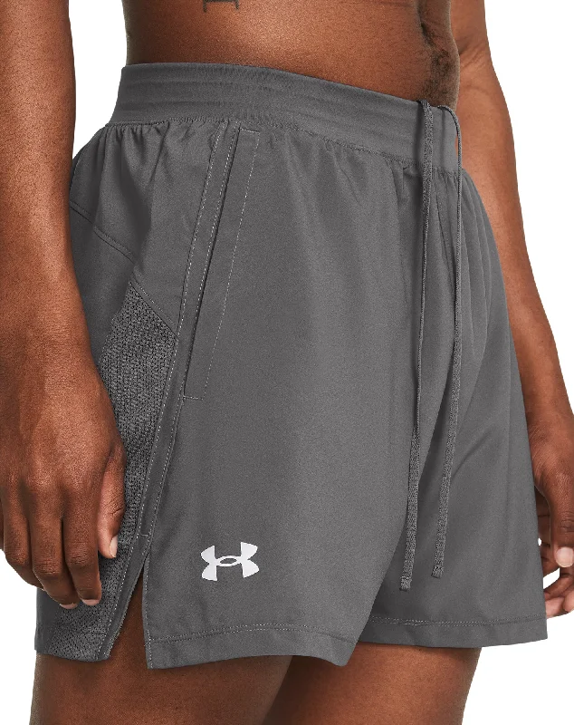Don't Wait Under Armour Launch 5 Inch Mens Running Shorts - Grey